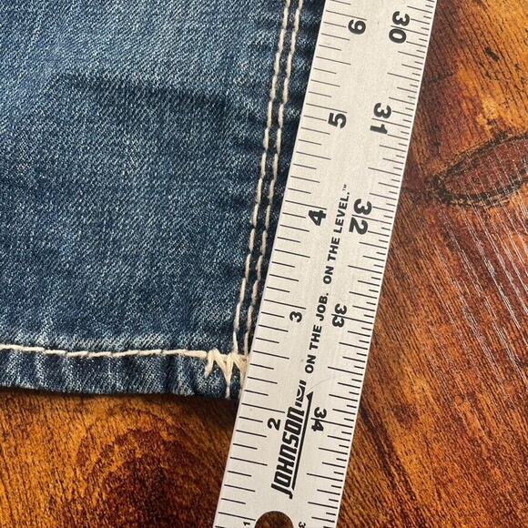 True Religion Straight With Flaps Mega T Blue Jeans Mens 38X34 - Picture 6 of 6